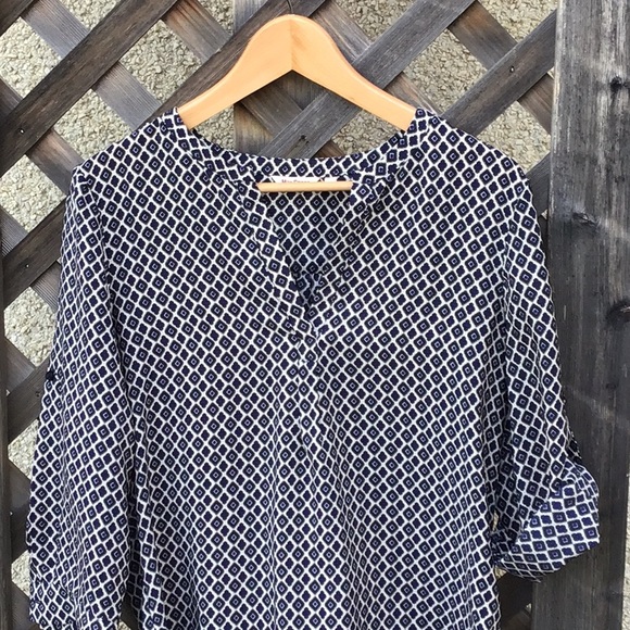 Max Cocos blue and white design tunic blouse - Picture 3 of 11